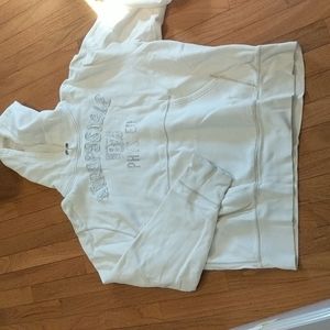 Aeropostale cream sweatshirt super heavyweight with thermal lining in the hood